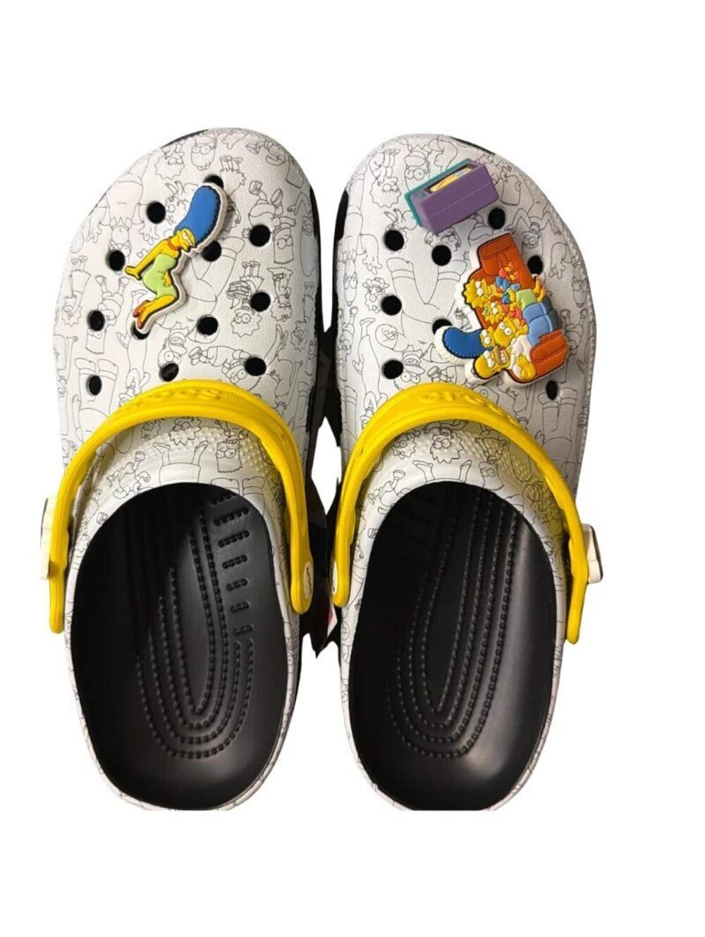Crocs The Simpsons Classic Clog White M10 W12 Jibbitz 211106-90H New